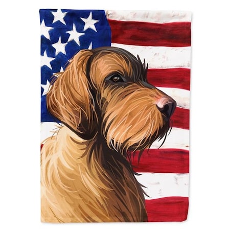 Carolines Treasures CK6758GF Wirehaired Vizsla American Garden Flag - 11 X 0.01 X 15 In.